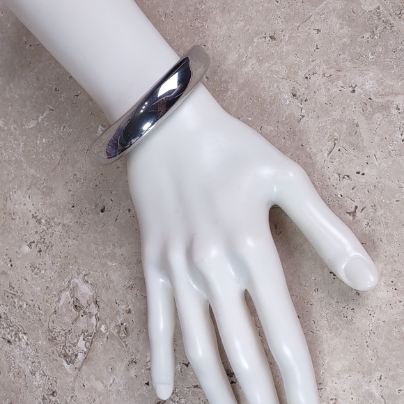 Michael Kors Silvertone Hinged Bracelet - Picture 3 of 8